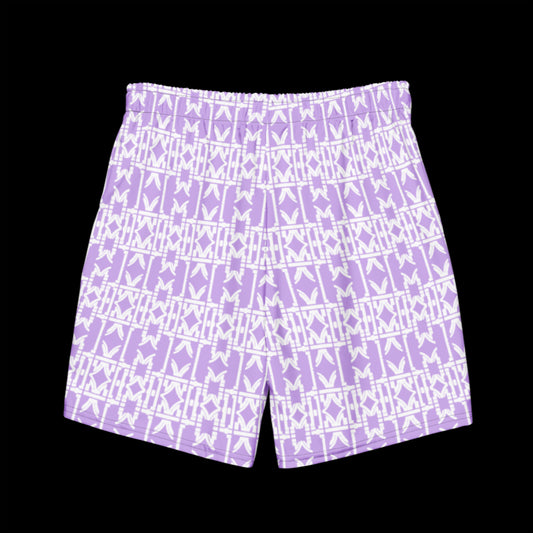 PPC Native Monogram All Over Print Men's Swim Trunks (lavender)