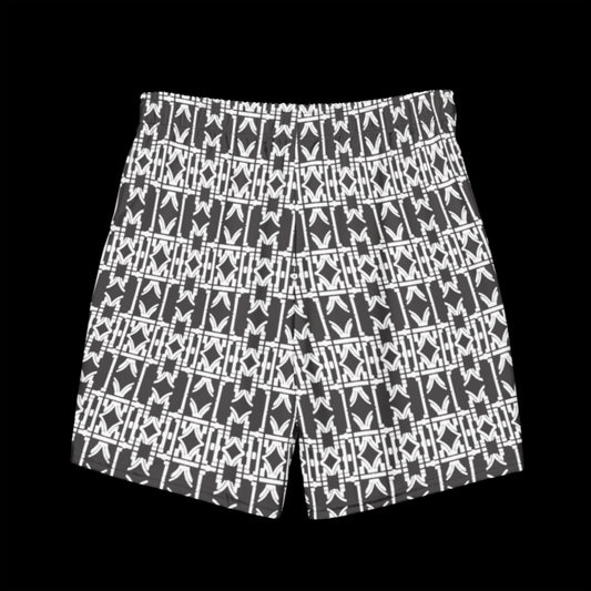 PPC Native Monogram All Over Print Men's Swim Trunks (Charcoal)